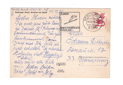 Ansichtskarte Braunlage im Oberharz / Brunnen bei Nacht / J1-62