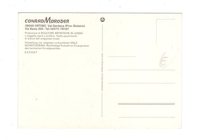 Ansichtskarte Schnitzerei Conrad Moroder / Ortisei / Italien / N1-61