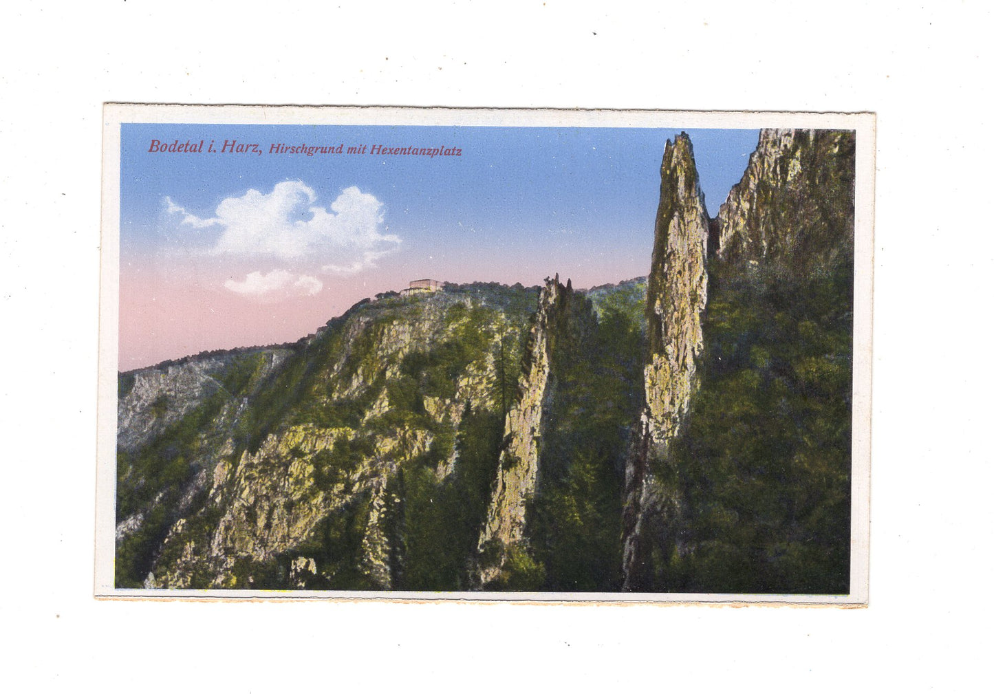 Ansichtskarte Bodetal im Harz / Hirschgrund mit Hexentanzplatz / K1-55