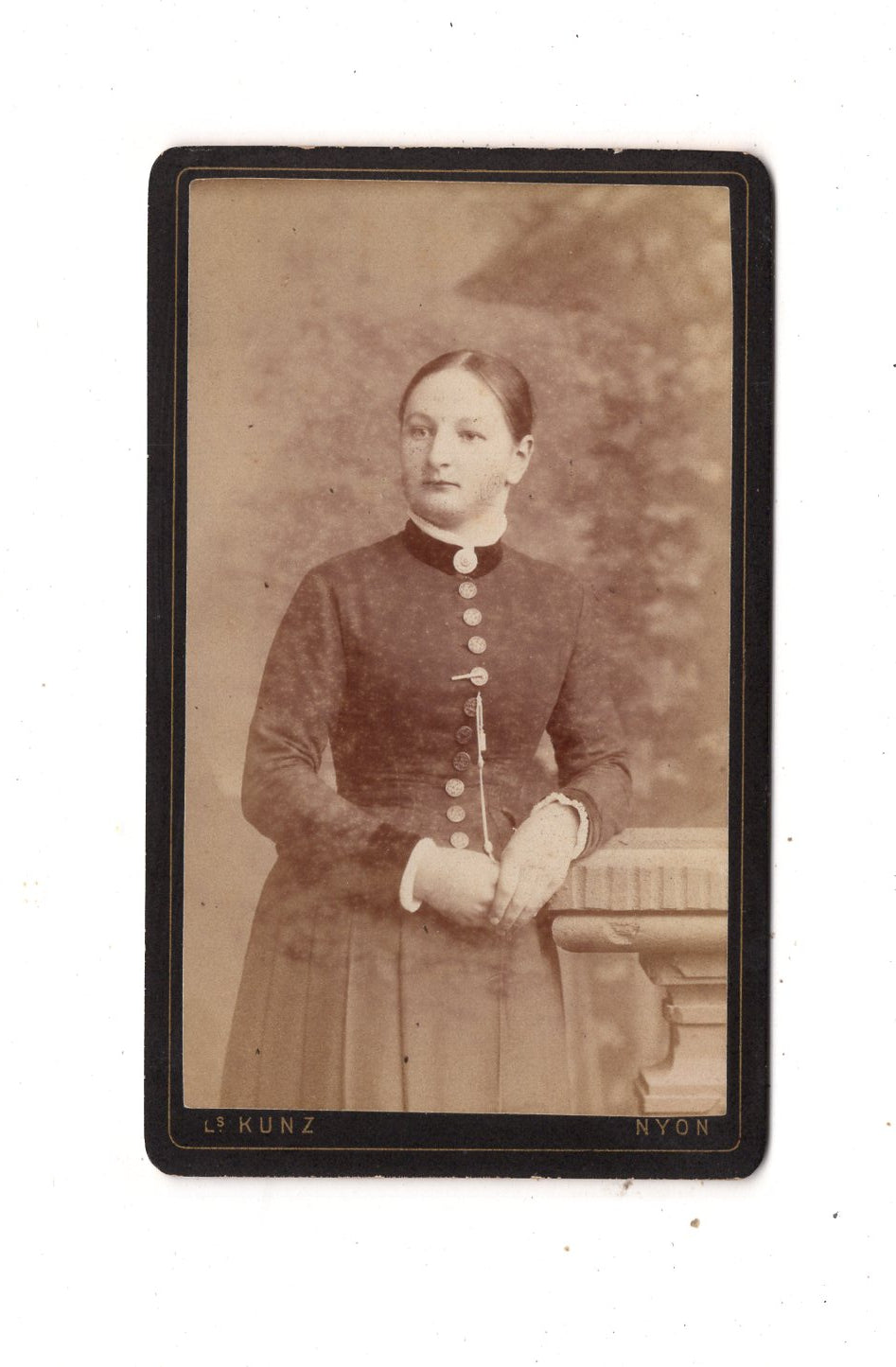 Fotografie Feine Dame - Nyon 1880er