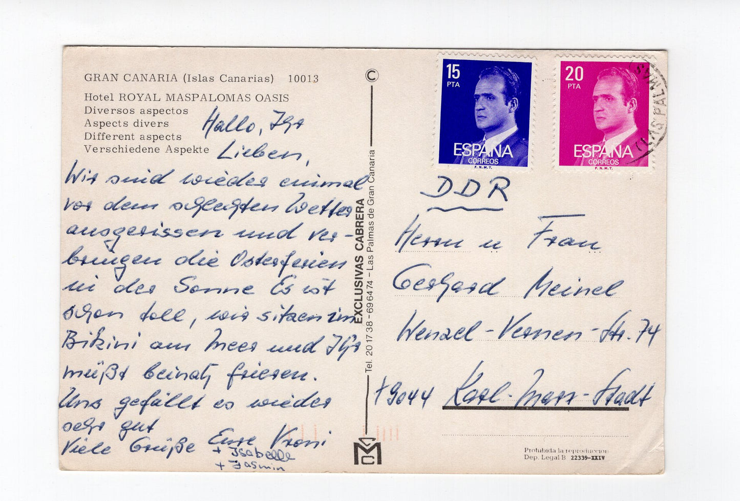 Ansichtskarte Hotel Royal Maspalomas Oasis / Gran Canaria / Spanien