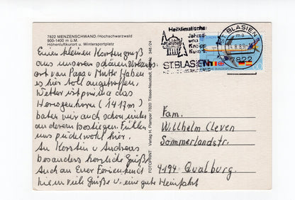 Ansichtskarte Menzenschwand / Hochschwarzwald