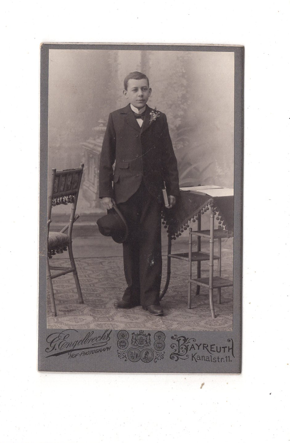 Fotografie Feiner Junge - Bayreuth 1900er / CDV N1-05