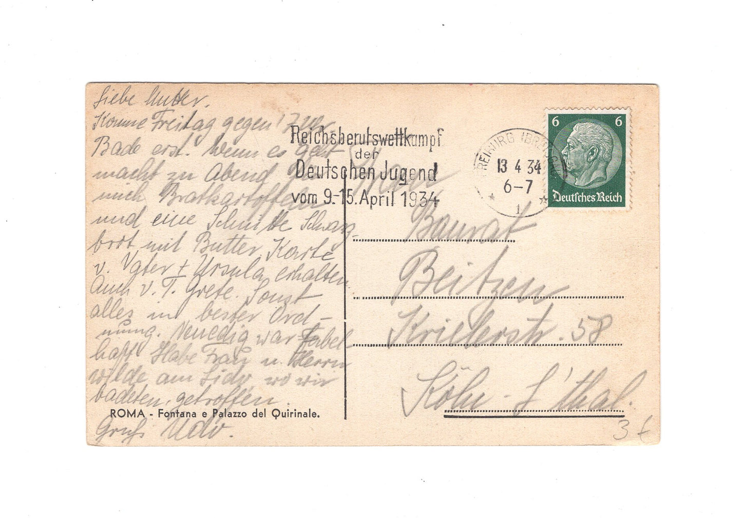 Ansichtskarte Roma Rom / Fontana e Palazzo del Quirinale / Italien