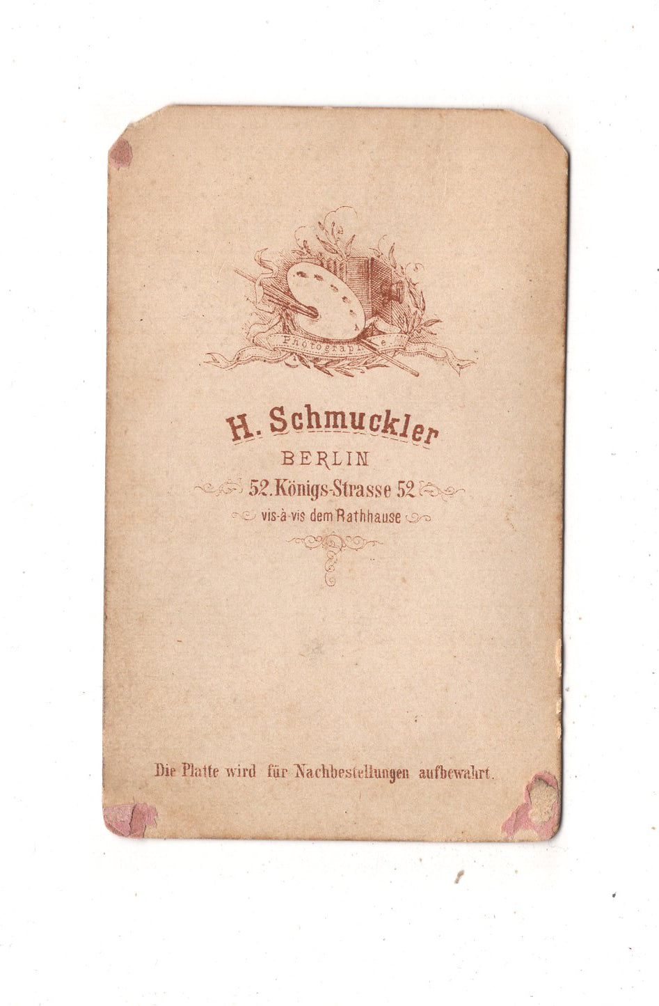 Fotografie Soldat - Berlin um 1870 / CDV M1-02