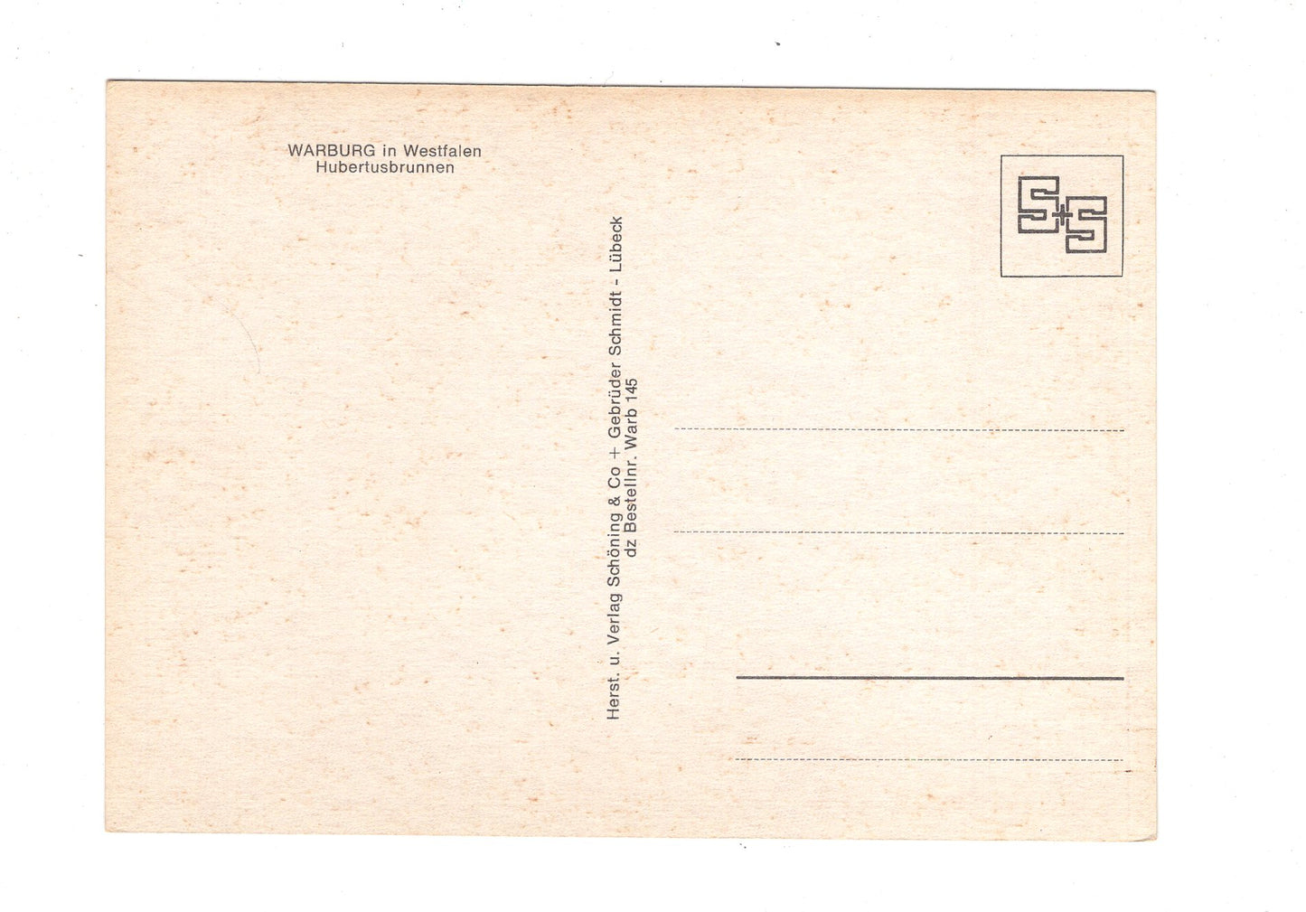 Ansichtskarte Warburg in Westfalen / Hubertusbrunnen / H1-68