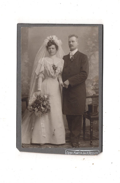 Fotografie Schönes Hochzeitsbild - Augsburg 1900er