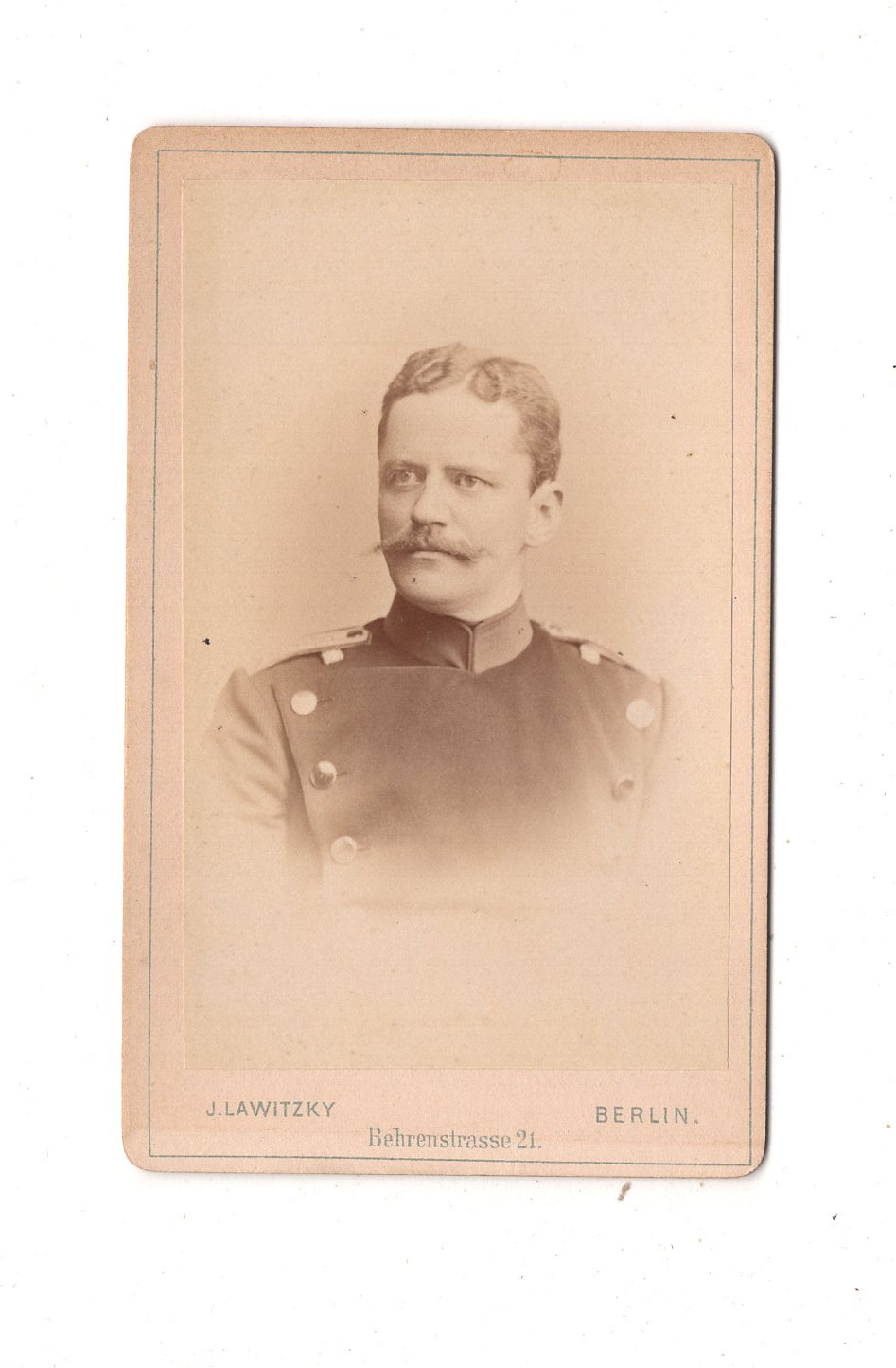 Fotografie Soldat - Berlin um 1890 / CDV M1-02