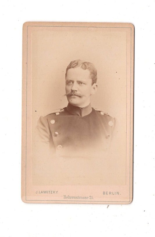 Fotografie Soldat - Berlin um 1890 / CDV M1-02