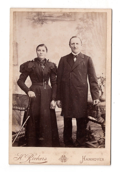 Fotografie Feines Paar - Hannover um 1890 / CAB X-31