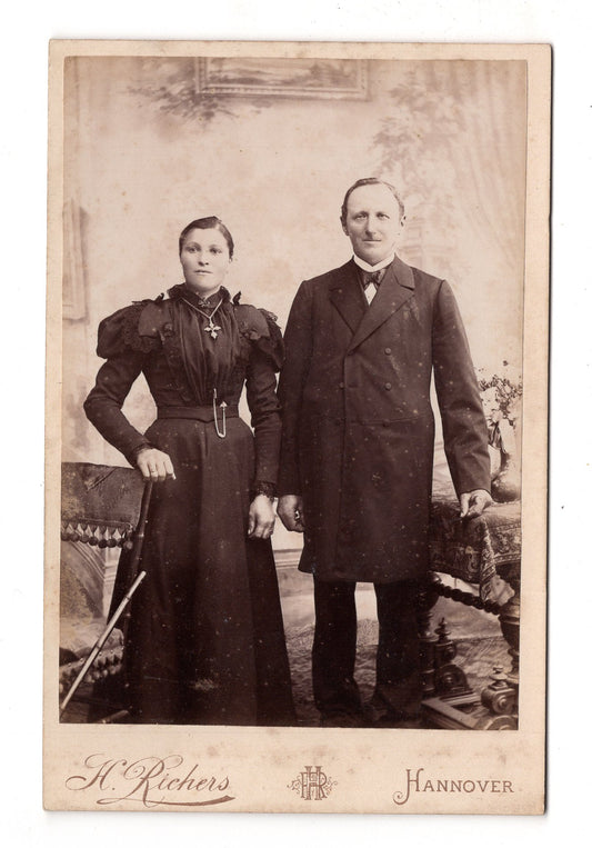 Fotografie Feines Paar - Hannover um 1890 / CAB X-31
