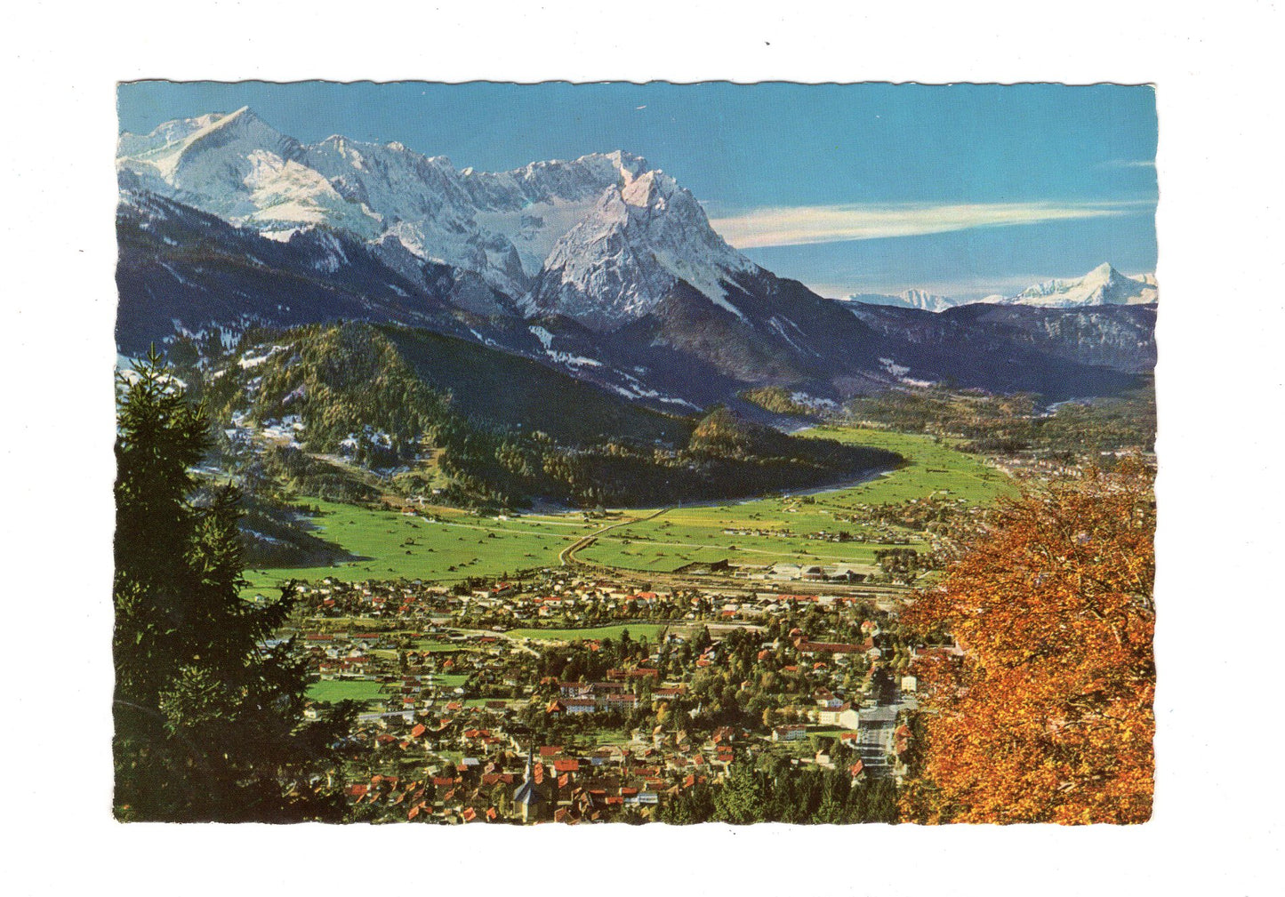 Ansichtskarte Garmisch-Partenkirchen gegen Zugspitzgruppe / G1-55