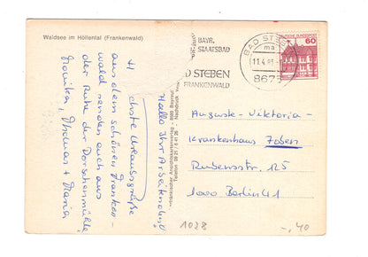 Ansichtskarte Waldsee im Höllental / Frankenwald / H1-68