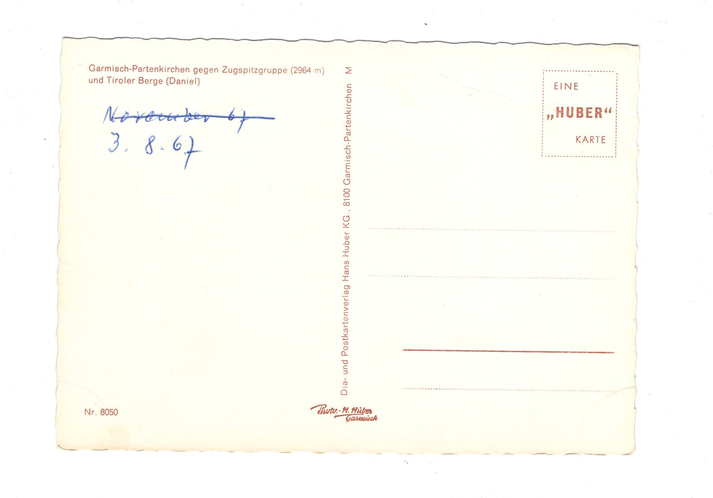 Ansichtskarte Garmisch-Partenkirchen gegen Zugspitzgruppe / G1-55