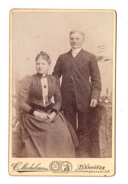 Fotografie Feines Paar - Hannover um 1890 / CAB X-31