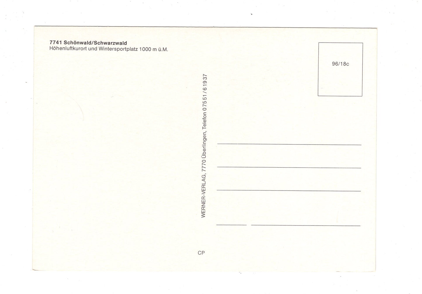 Ansichtskarte Schönwald im Schwarzwald / H1-51