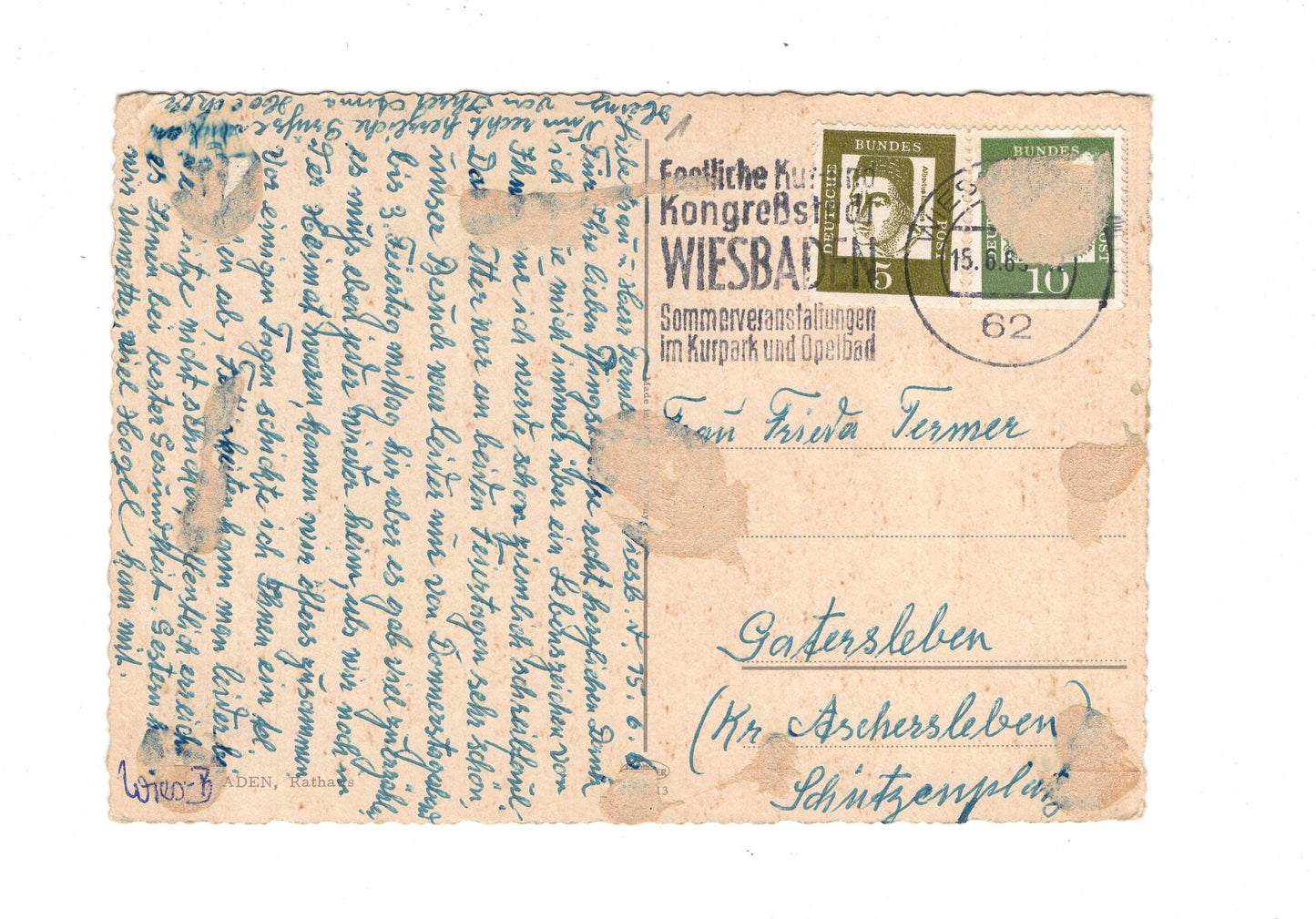 Ansichtskarte Wiesbaden / Rathaus / H1-68