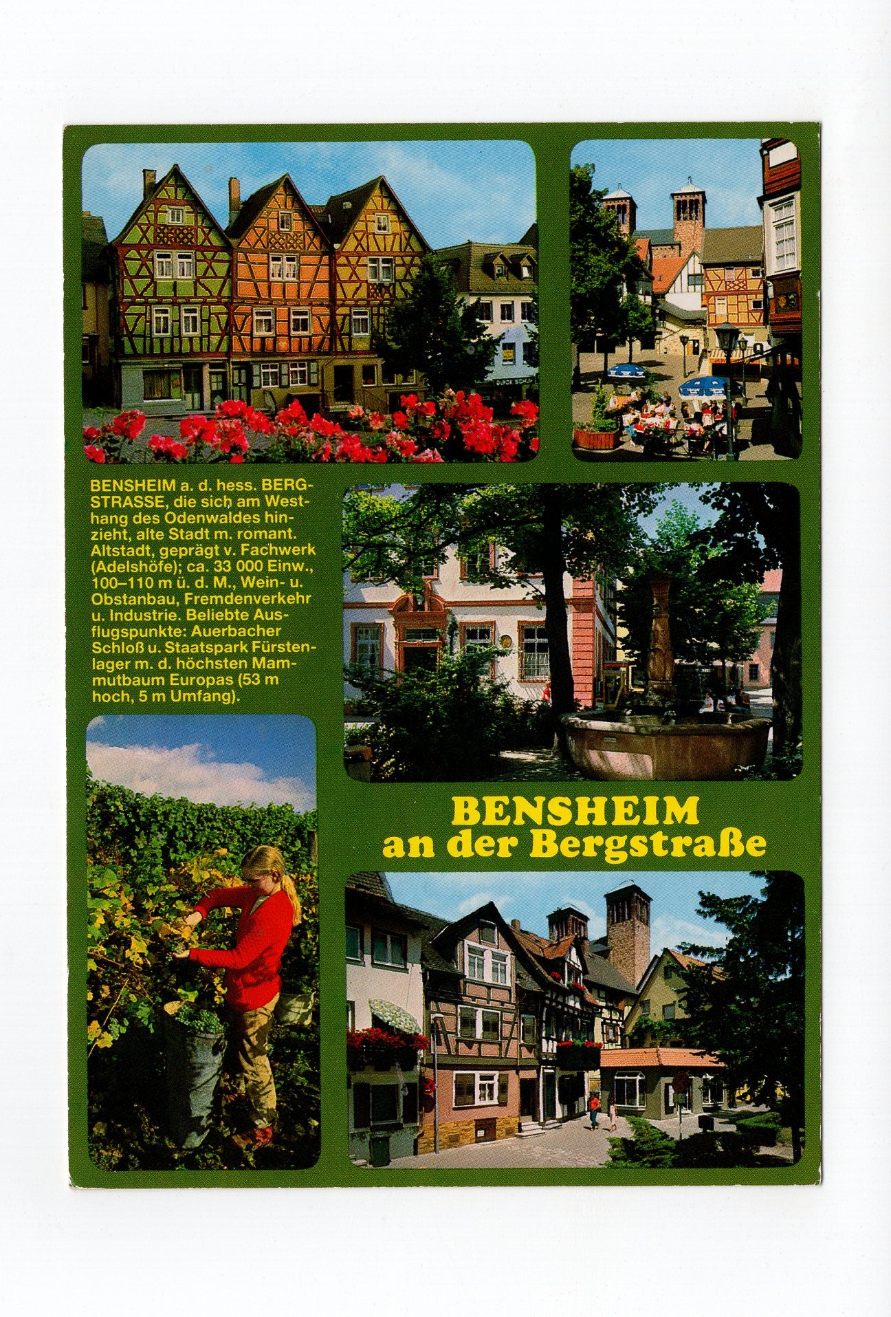 Ansichtskarte Bensheim an der Bergstraße