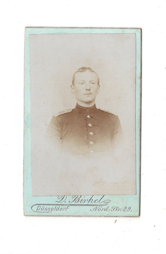 Fotografie Soldat Regiment 39 - Düsseldorf 1890er / CDV M1-02