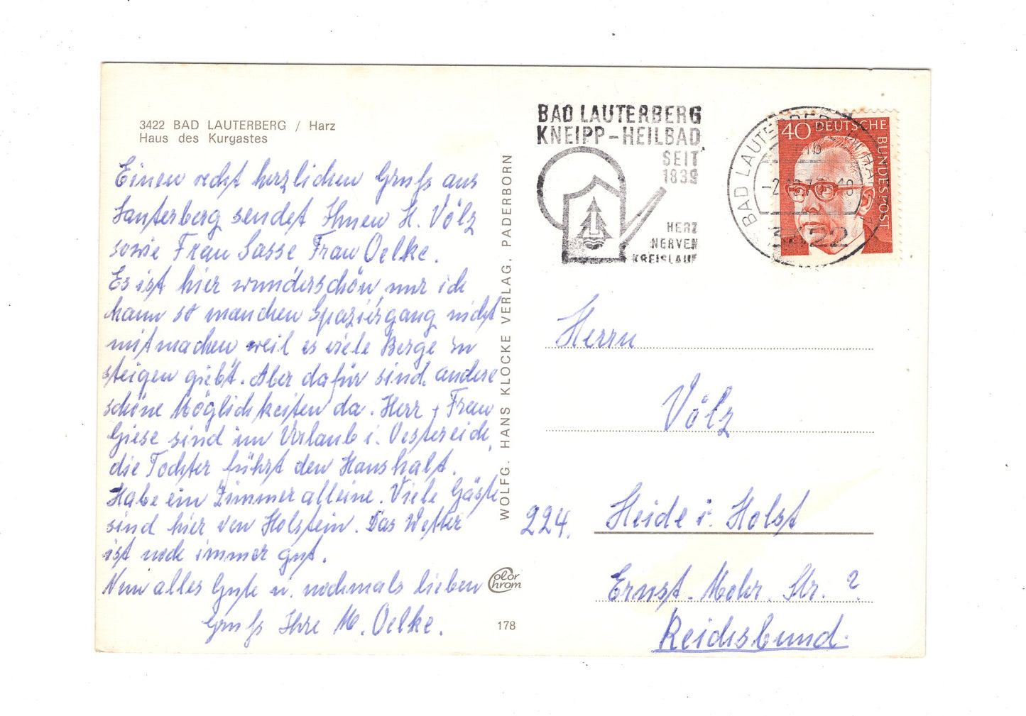 Ansichtskarte Bad Lauterberg / Harz / Haus des Kurgastes