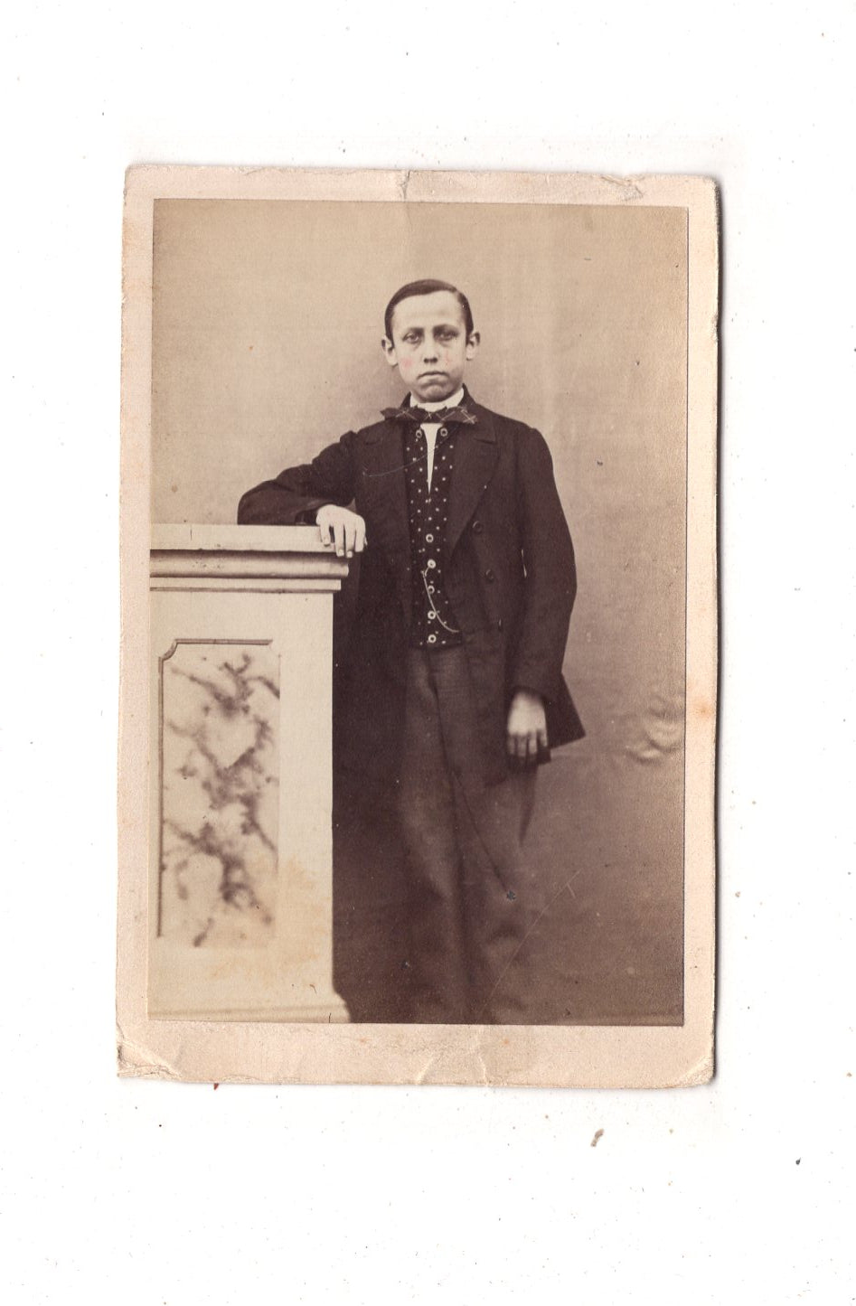 Fotografie Feiner Junge - unbekannter Ort um 1860 / CDV N1-05