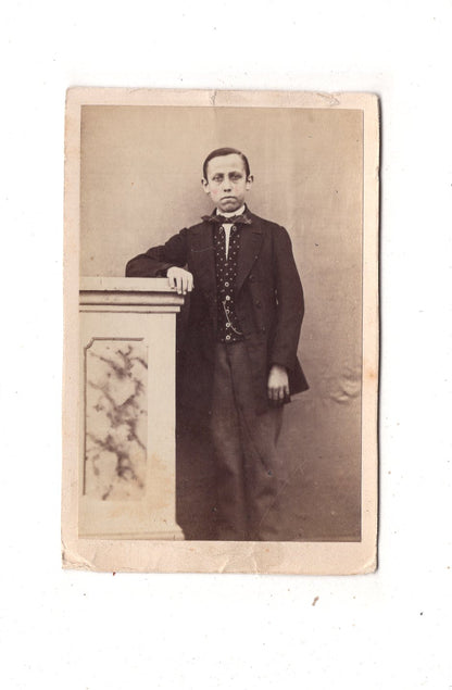 Fotografie Feiner Junge - unbekannter Ort um 1860 / CDV N1-05