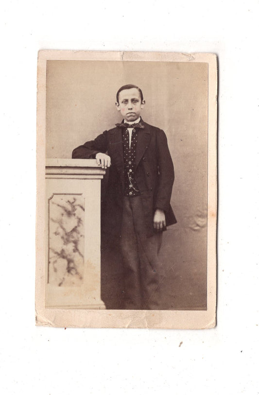 Fotografie Feiner Junge - unbekannter Ort um 1860 / CDV N1-05