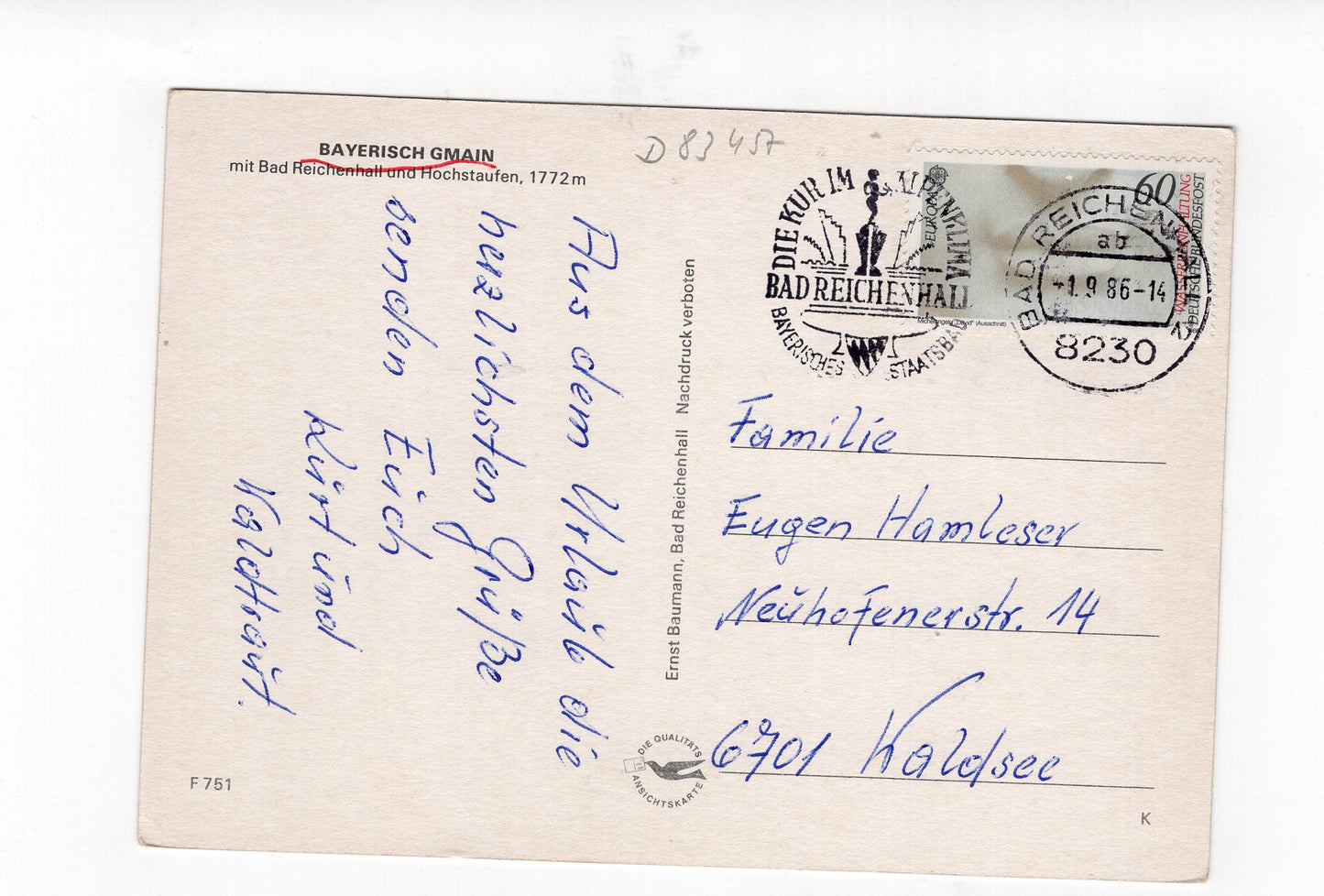 Ansichtskarte Bayerisch Gmain mit Bad Reichenhall