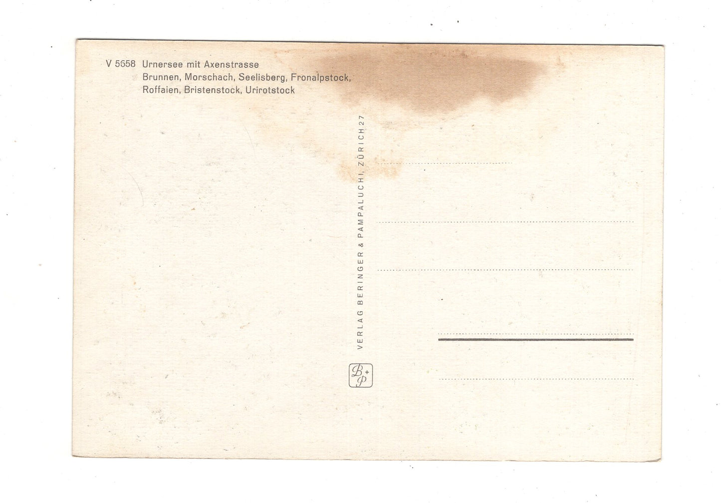 Ansichtskarte Urnersee mit Axenstraße / Schweiz