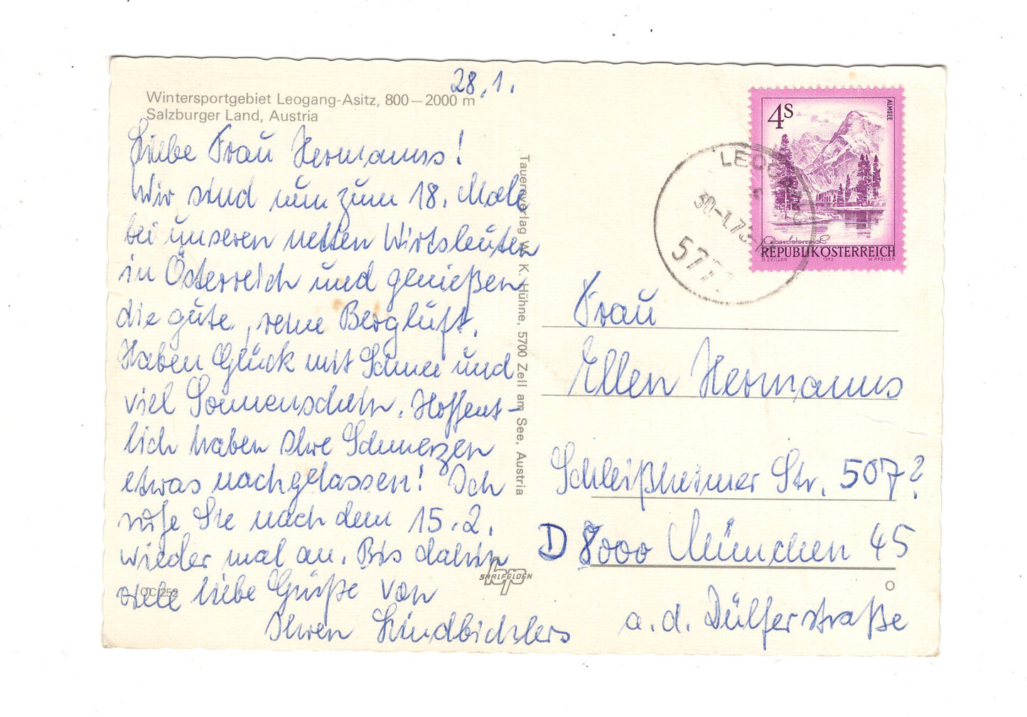 Ansichtskarte Leogang-Asitz / Salzburger Land / Österreich