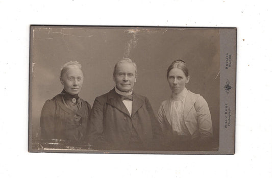 Fotografie Schönes Familienbild mit Widmung - Bremen 1900er