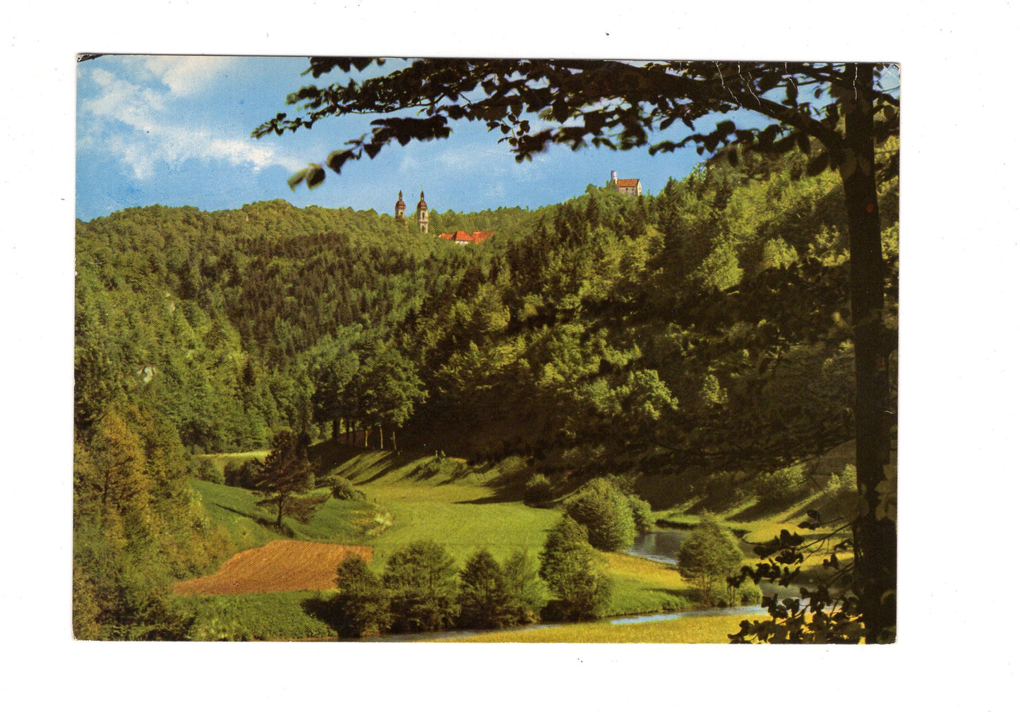 Ansichtskarte Wiesental mit Burg Gößweinstein und Basilika / H1-68