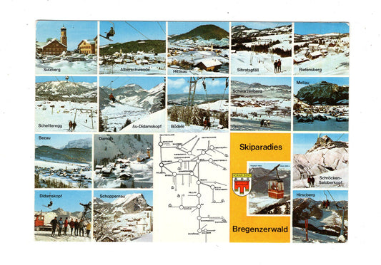 Ansichtskarte Skiparadies Bregenzerwald / Österreich
