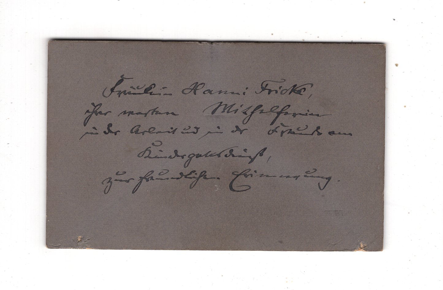 Fotografie Schönes Familienbild mit Widmung - Bremen 1900er