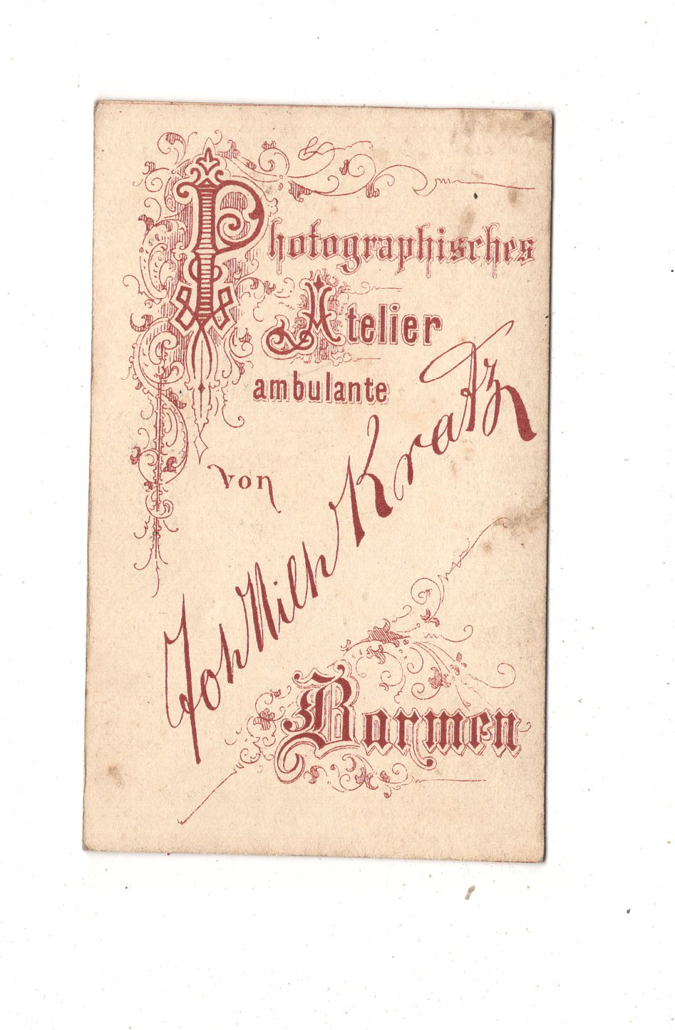 Fotografie Feiner Junge - Barmen um 1870 / CDV N1-05