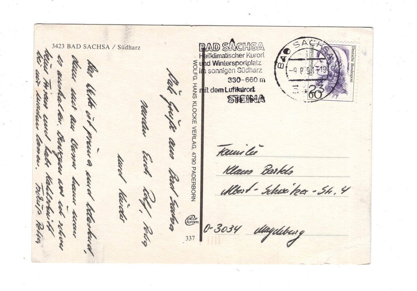 Ansichtskarte Bad Sachsa im Südharz  / Pfaffenberg +++ / K1-55