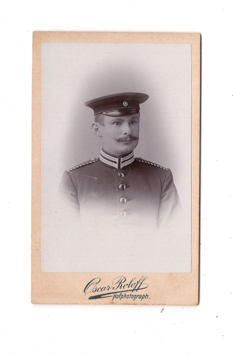 Fotografie Soldat mit Widmung - Berlin 1895 / CDV M1-02