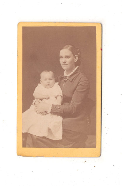Fotografie Feine Dame mit Baby - Stockholm um 1880