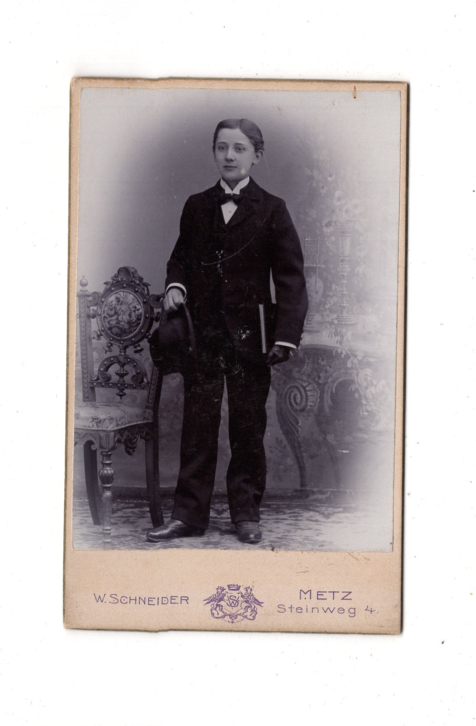 Fotografie Feiner Junge - Metz 1890er / CDV N1-05