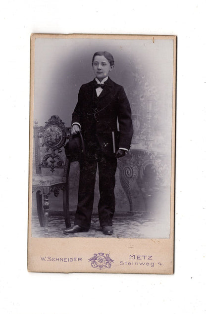 Fotografie Feiner Junge - Metz 1890er / CDV N1-05