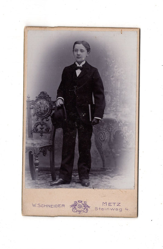 Fotografie Feiner Junge - Metz 1890er / CDV N1-05