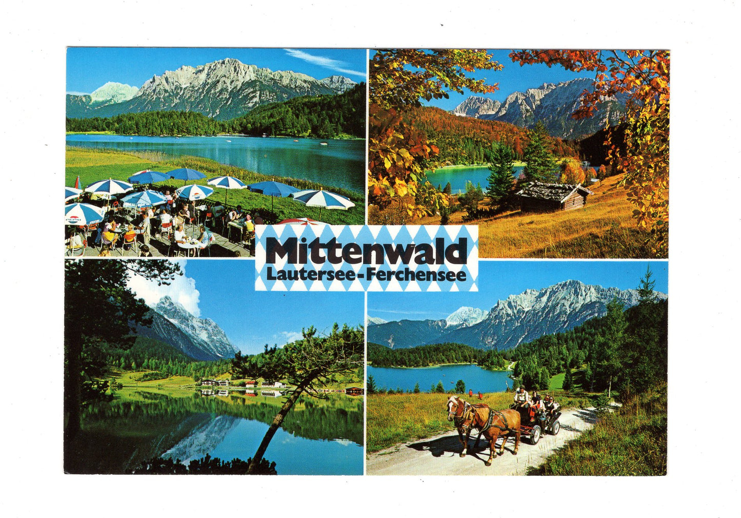 Ansichtskarte Mittenwald / Oberbayern / Lautersee-Ferchensee / G1-55