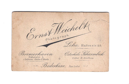 Fotografie Feine Kinder in Trachtenmode - Lehe / Bremerhaven um 1890 +++