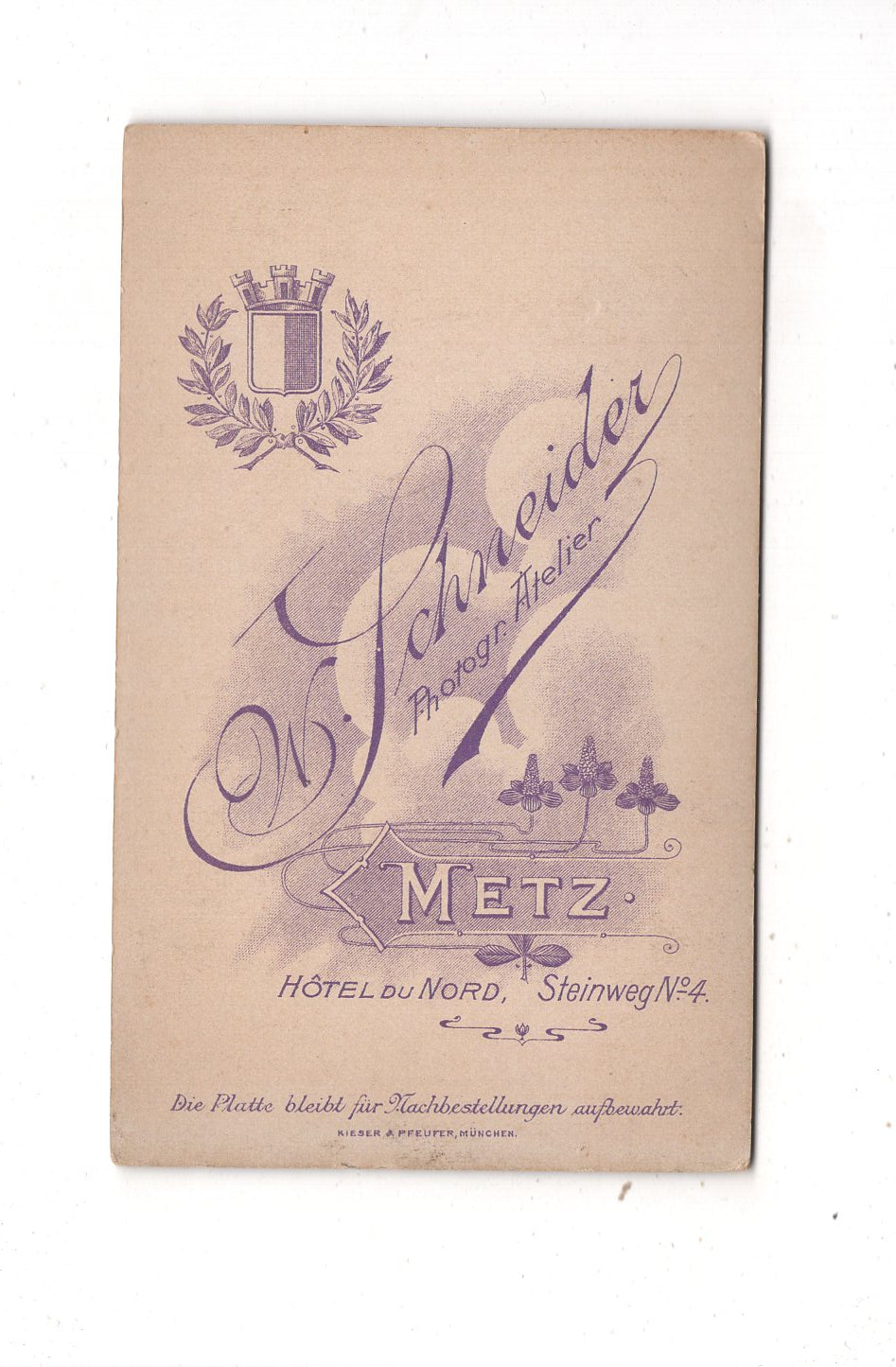 Fotografie Feiner Junge - Metz 1890er / CDV N1-05