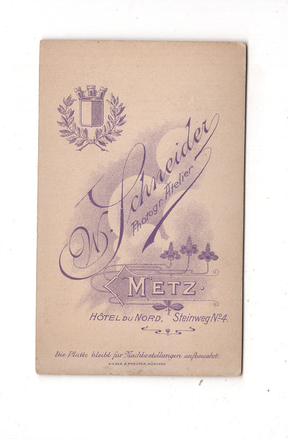 Fotografie Feiner Junge - Metz 1890er / CDV N1-05