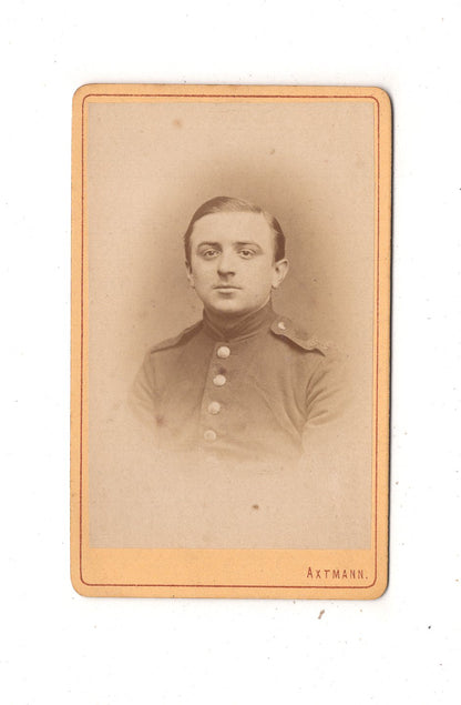 Fotografie Soldat - Plauen im Vogtland um 1870 / CDV M1-02