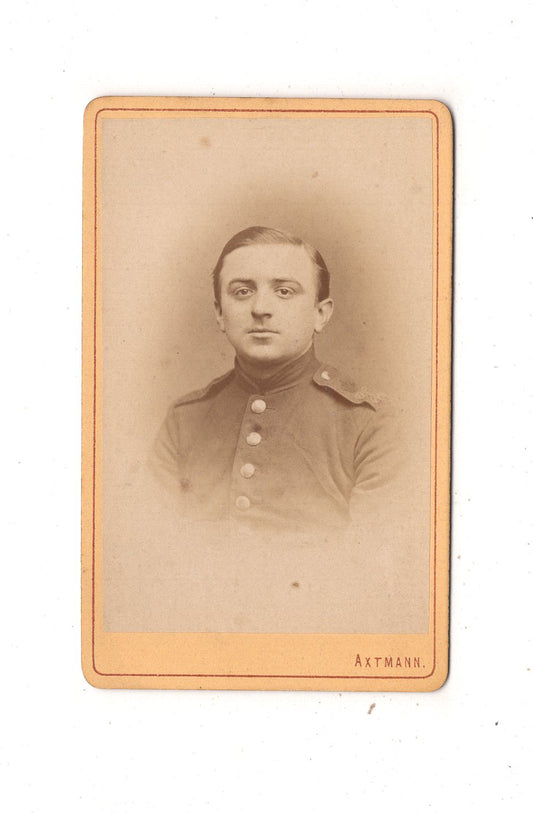 Fotografie Soldat - Plauen im Vogtland um 1870 / CDV M1-02