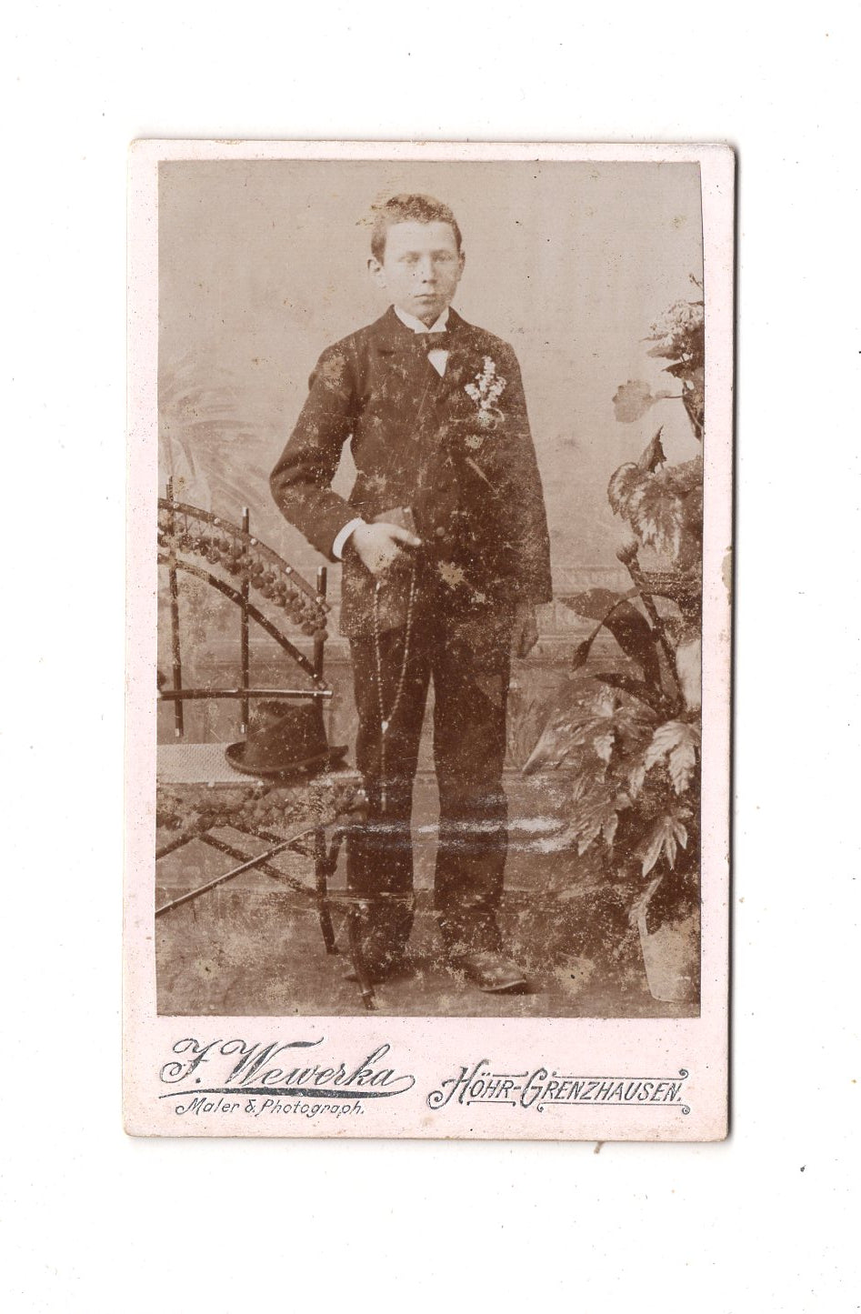 Fotografie Feiner Junge - Höhr-Grenzhausen 1890er
