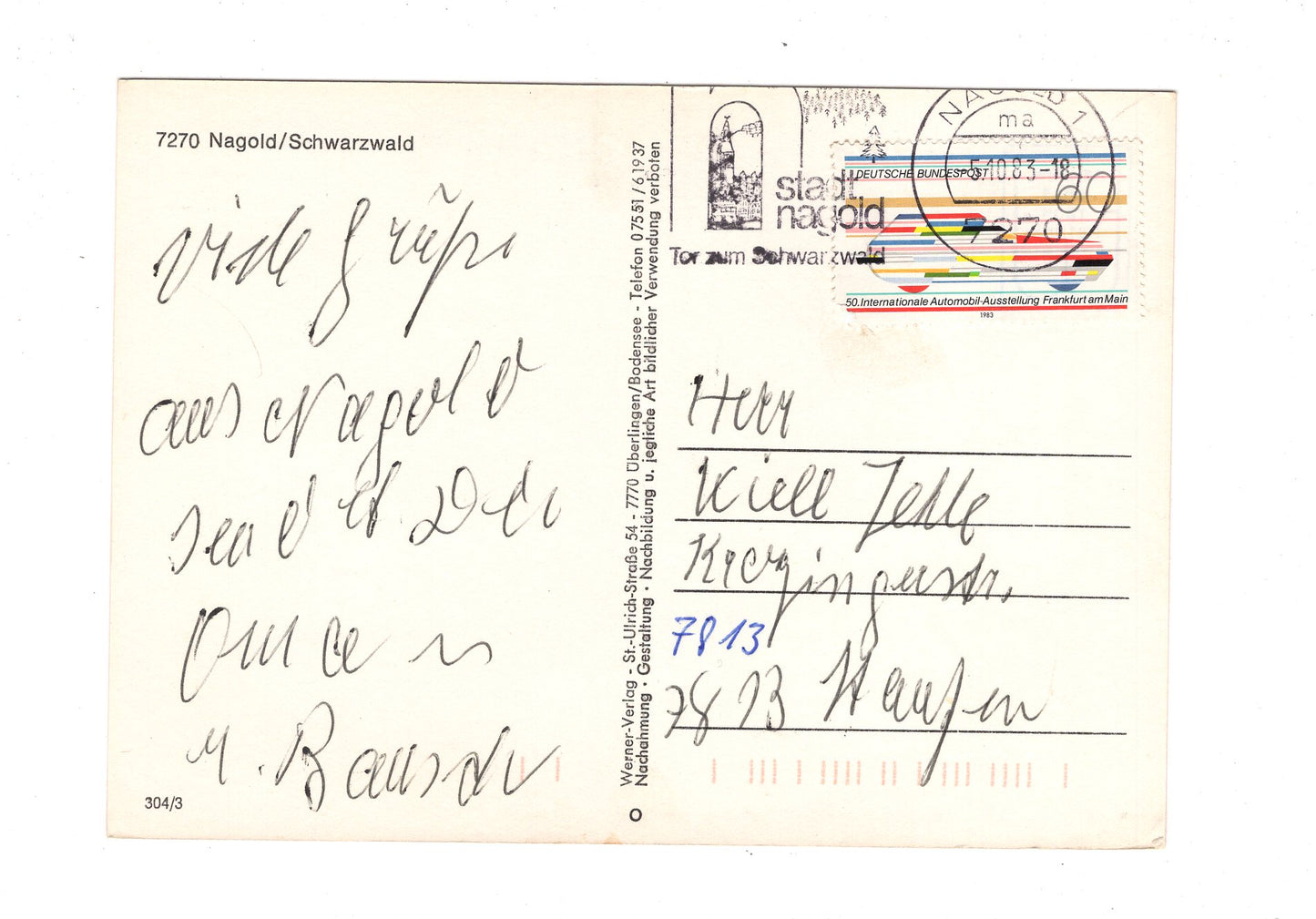 Ansichtskarte Nagold im Schwarzwald / H1-52