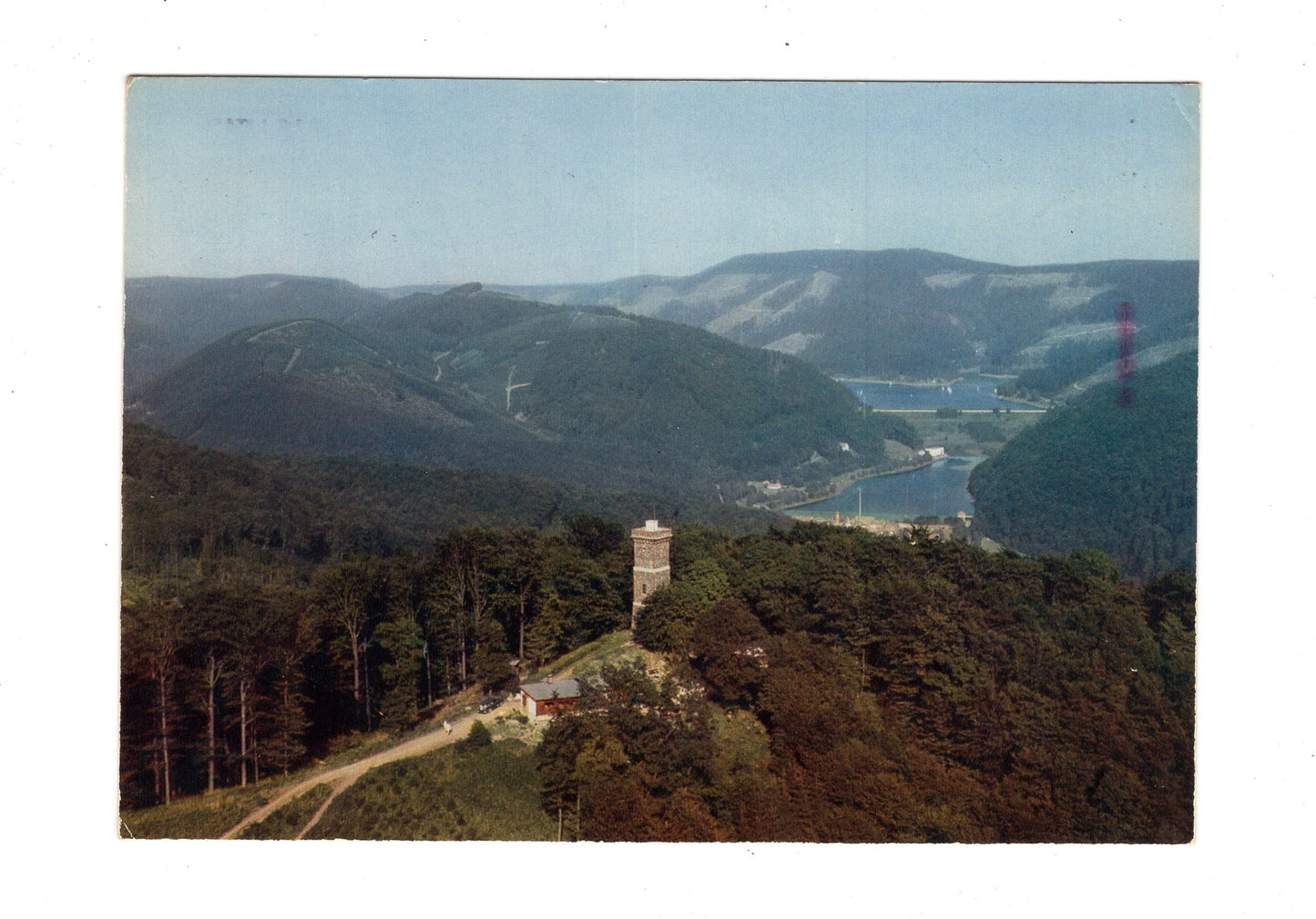 Ansichtskarte Bad Lauterberg / Harz / Bismarckturm und Odertalsperre